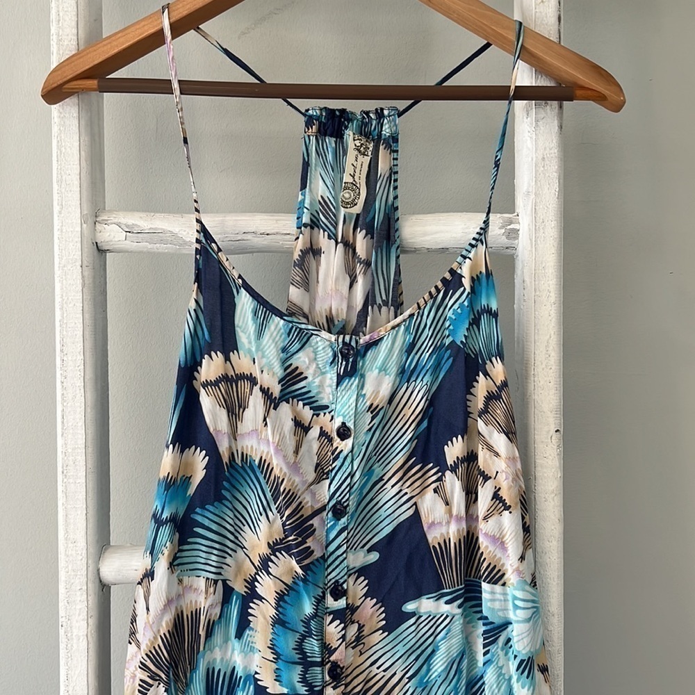 Free People Boho Midi Spring Patterned Racerback … - image 3
